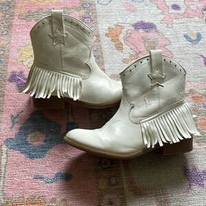 Dream Pair Girls White Cowboy Boot